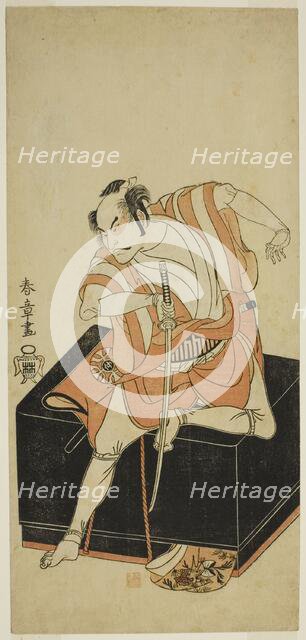 The Actor Nakamura Nakazo I as Izu no Jiro Disguised as Kemmaku no Sabu in the Play..., c. 1769. Creator: Shunsho.