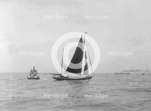 The ketch 'The Nun' under sail, 1922. Creator: Kirk & Sons of Cowes.