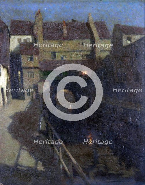 An old waterway, c1910s. Creator: Frederick Hall.