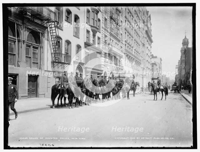 Squad of mounted police, New York, c1905. Creator: Unknown.