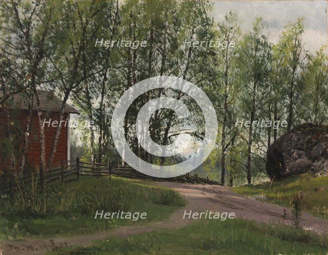 Landscape from Espoo, 1903. Creator: Thorsten Waenerberg.