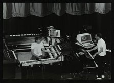 German electronic musician Klaus Schulze at the Forum Theatre, Hatfield, Hertfordshire, 1983. Artist: Denis Williams