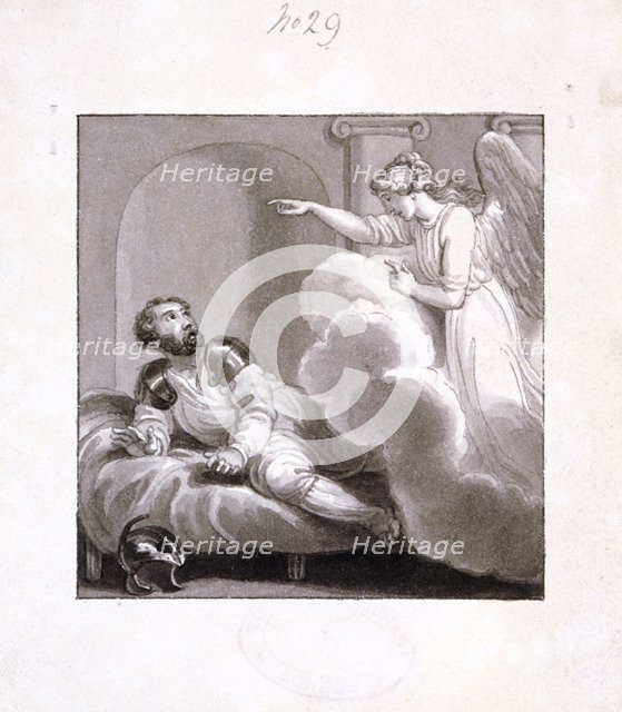 'Angel appearing to Cornelius', c1810-c1844. Artist: Henry Corbould 