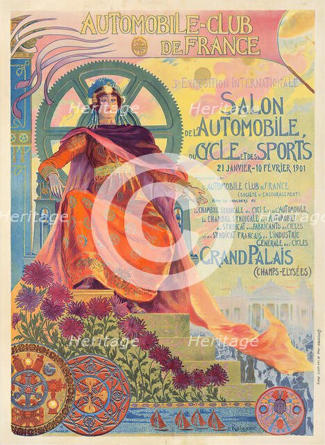 Salon de l'Automobile, du cycle et des sports, 25 janvier - 10 février 1901, 1901. Creator: Rochegrosse, Georges Antoine (1859-1938).