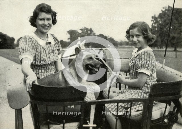 'Driving with Her Sister in Windsor Great Park - 1941', 1947. Creator: Unknown.