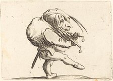 Man Scraping a Grill, c. 1622. Creator: Jacques Callot.