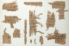 Papyri Fragments, Coptic, ca. 600. Creator: Unknown.