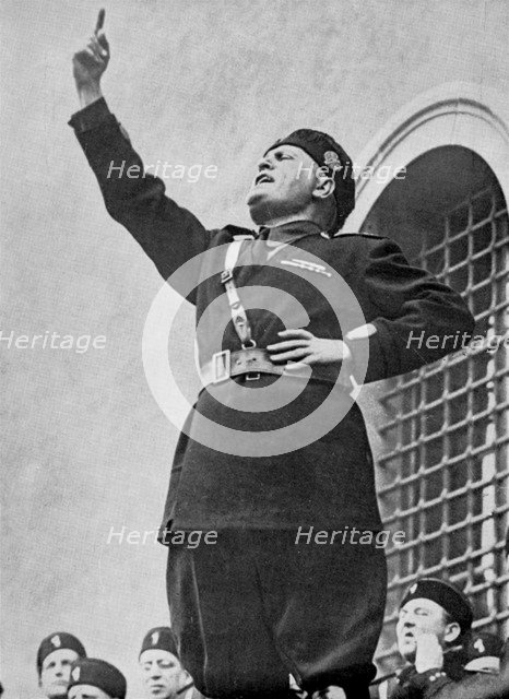 Benito Mussolini, Italian fascist dictator, c1930s. Artist: Unknown