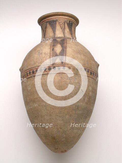 Amphora, Egypt, New Kingdom, Dynasty 18 (about 1550-1295 BCE). Creator: Unknown.