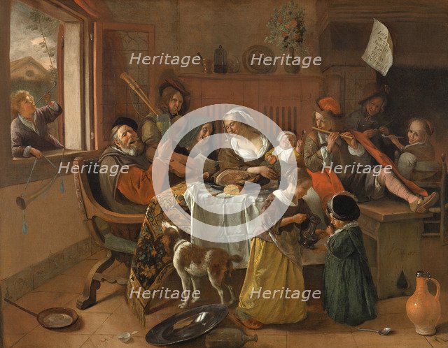 The Merry Family, 1668. Artist: Steen, Jan Havicksz (1626-1679)