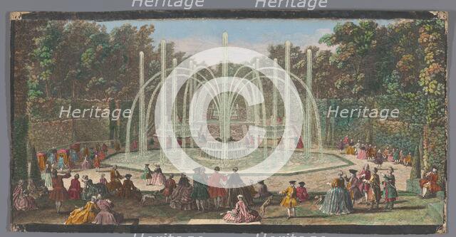 View of the Bosquet des Trois Fontaines in the garden of Versailles, c.1691-after 1753. Creator: Jacques Rigaud.