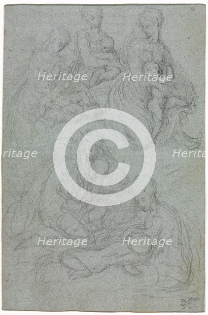 Sketches of Virgin and Child, second half 1500s. Creator: Giulio Campi (Italian, c. 1500-1572).