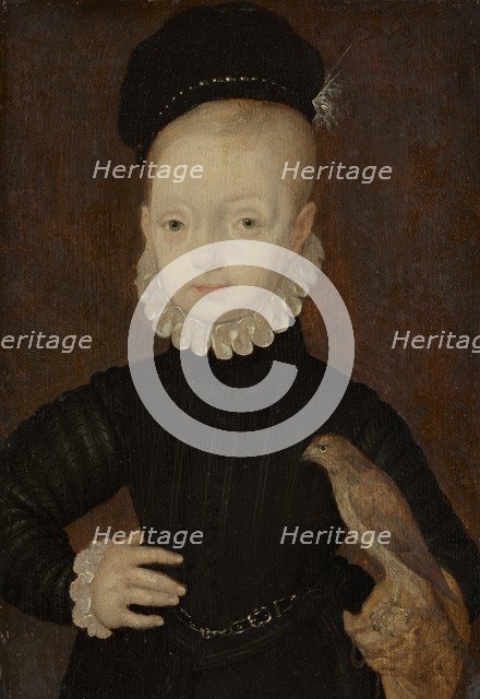 James VI and I (1566-1625), King of Scotland, as child, 1574. Artist: Bronckhorst, Arnold (active 1565-1583)