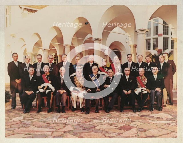 President Charles Swart and Foreign Minister Eric Louw, Cape Town, South Africa, c1961. Creator: Unknown.