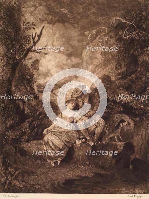 French Pastoral-Shepherd & Sheep, (c1710s), c1890s. Creator: William Brassey Hole.