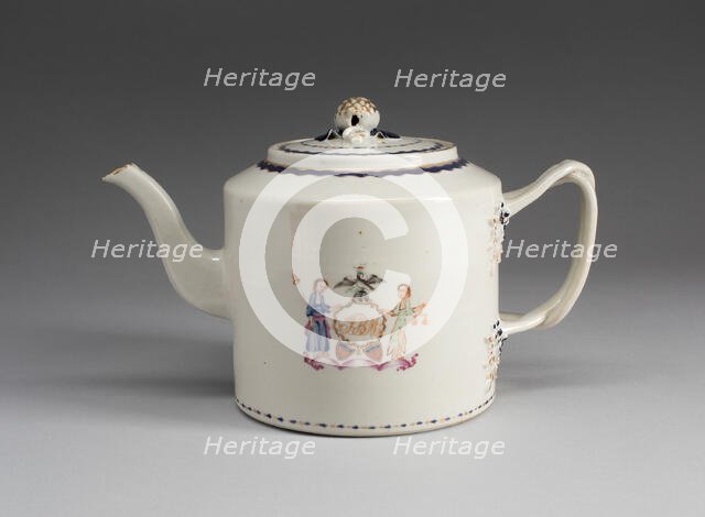 Teapot with Cover, 1790/1800. Creator: Unknown.