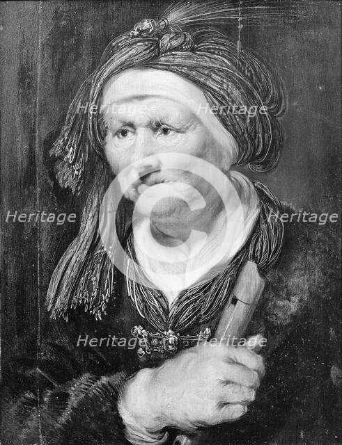 An old woman. Allegory of hearing, 1624-1670. Creator: Karel van Mander III.