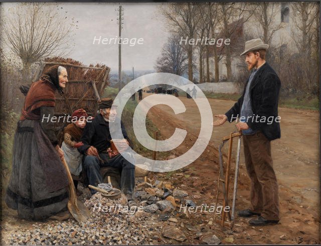 En Landevej (A Highway), 1893. Creator: Brendekilde, Hans Andersen (1857-1942).