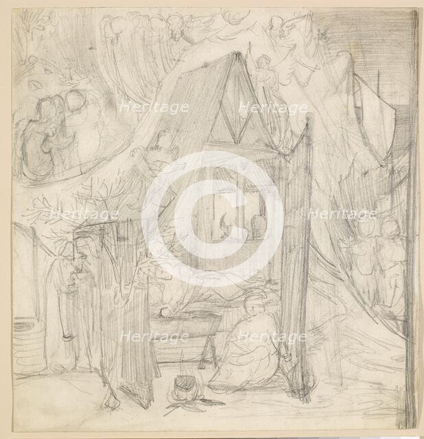 The Nativity - Composition Sketch, 1863. Creator: Sir Edward Coley Burne-Jones.