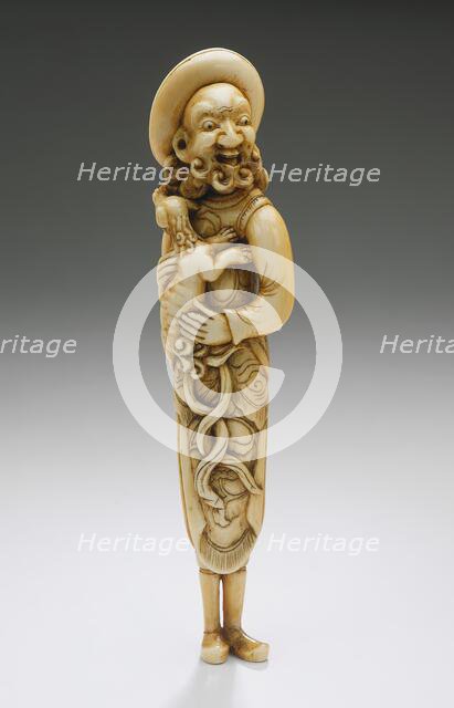 Dutchman Holding Dog, 18th century. Creator: Unknown.