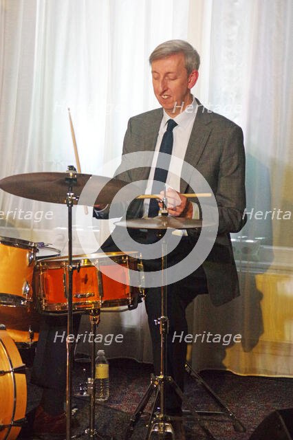 Steve Brown, Scott Hamiltpn Quartet, Watermill Jazz Club, Dorking, Surrey, 2022. Creator: Brian O'Connor.