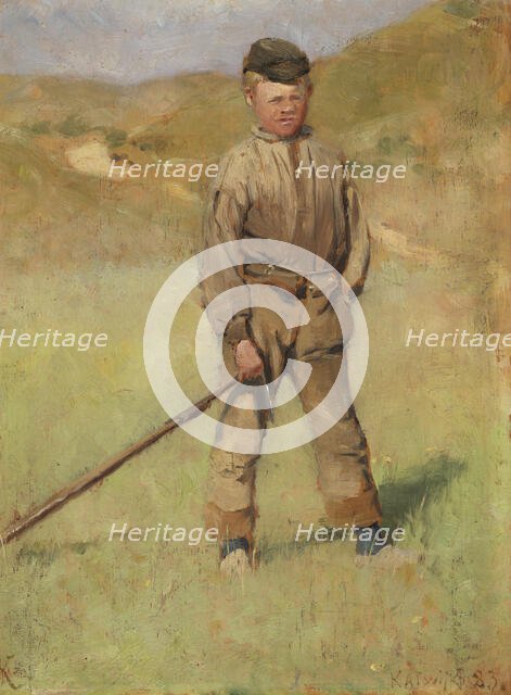 Young boy, motif from Holland, 1883. Creator: Nils Kreuger.