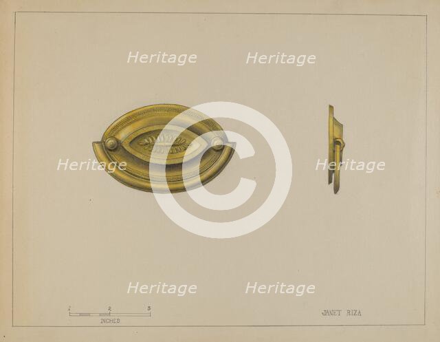 Drawer Pull, c. 1936. Creator: Janet Riza.