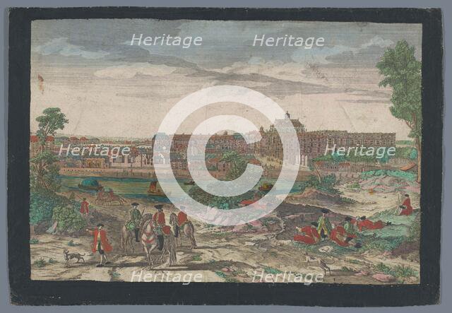 View of the city and the Palace of Versailles, 1742-1801. Creator: Anon.