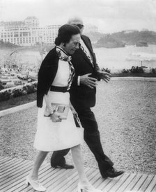 The Duchess of Windsor in Biarritz. Artist: Unknown