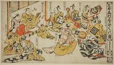 Scene from the Drama "Lyric Dance of Shizuka Gozen (Taihei Shizuka Horaku no mai)", c. 1711. Creator: Torii Kiyomasu I.