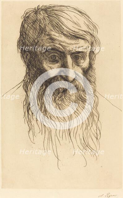 Head of a Philosopher (Tete de philosophe). Creator: Alphonse Legros.