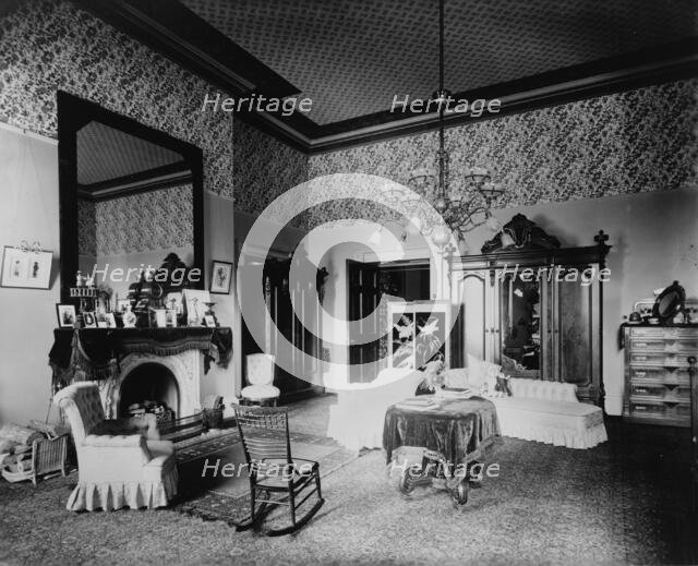 Bedroom in the White House, Washington, D.C., 1893. Creator: Frances Benjamin Johnston.