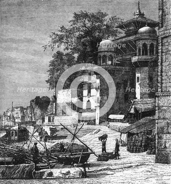 'Nepaulese Pagoda at Benares', c1891. Creator: James Grant.