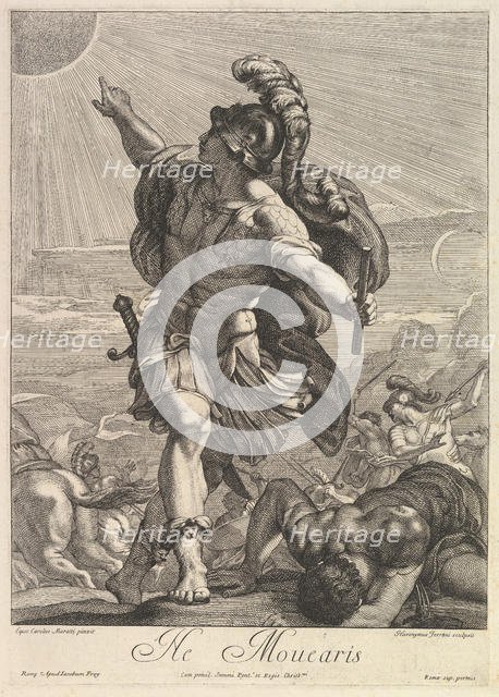 Joshua commanding the sun to stand still. Creator: Hieronymus Ferroni.