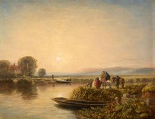 Waiting For The Ferry - Morning, 1851. Creator: David Cox the elder.