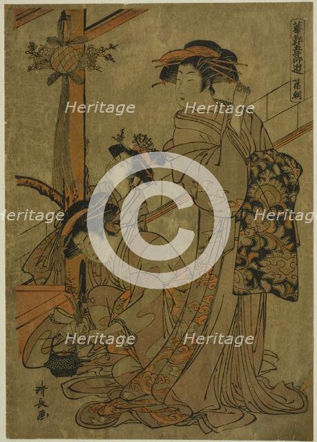 Morning of Iris, from the series "Five Festivals in the Pleasure Quarters (Hanakuruwa...", c. 1779. Creator: Torii Kiyonaga.