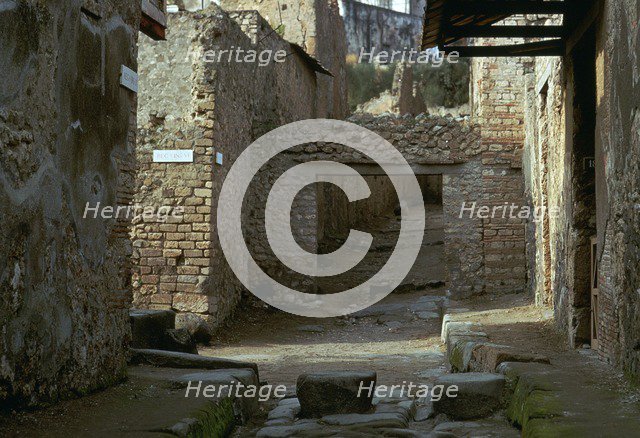 Street scene in Pompeii, 1st century. Creator: Unknown.