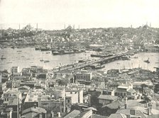 The Galata bridge across the Golden Horn, Constantinople, Ottoman Empire, 1895.   Creator: W & S Ltd.