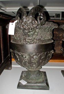 Urn with Satyr Heads, 1700s. Creator: Unknown.