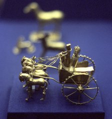 Gold model chariot from the Oxus treasure, Achaemenid Persian, 5th-4th century BC. Artist: Unknown