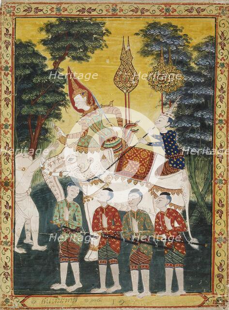 Vessantara Jataka, Chapter 2 (Himavanta Forest), c1850-1870. Creator: Unknown.