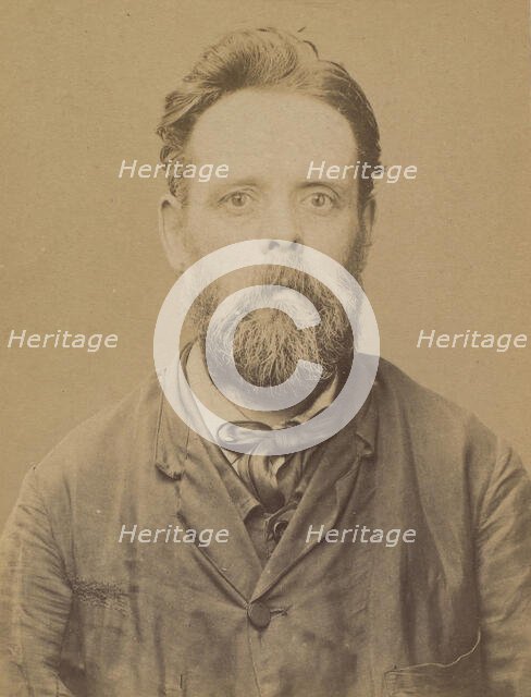 Moreau. François. 47 ans, né le 19/11/46 à Nevers (Nièvre). Menuisier: Anarchiste. 2/7/94., 1894. Creator: Alphonse Bertillon.