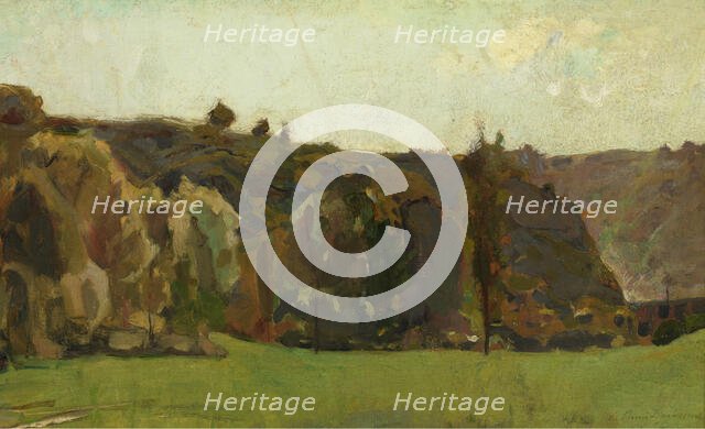 Landscape in the Ardennes, 1882. Creator: Félicien Rops.