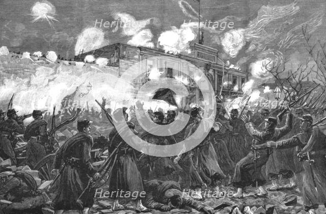 'Scenes at Buenos Ayres during the Revolution in Argentina; The fighting outside the Arsenal,1890 Creator: Unknown.