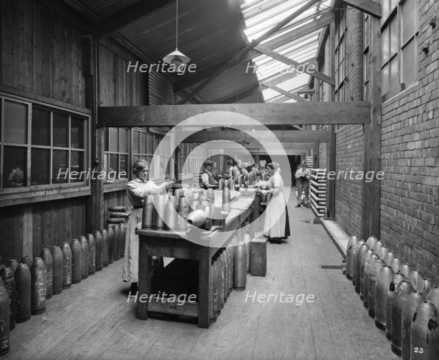 Cunard Shell Works, Bootle, Merseyside, September 1917.  Artist: H Bedford Lemere.