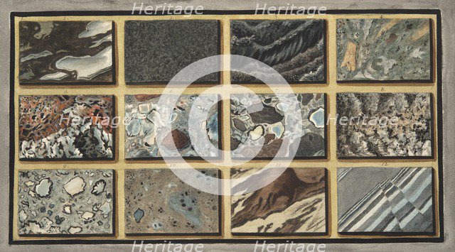 Marble and other mixed stones of Vesuvius polished, 1776.