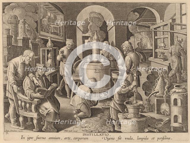 Distillation: pl.7, c. 1580/1590. Creator: Theodoor Galle.