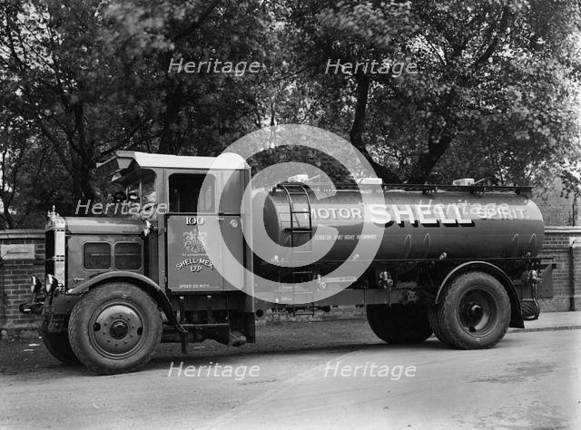 1931 Scammell 8 ton Shell petrol tanker. Creator: Unknown.
