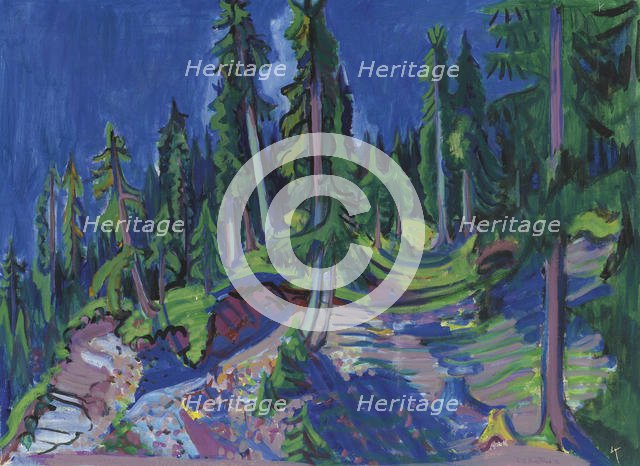Mountain forest study, 1936. Creator: Kirchner, Ernst Ludwig (1880-1938).