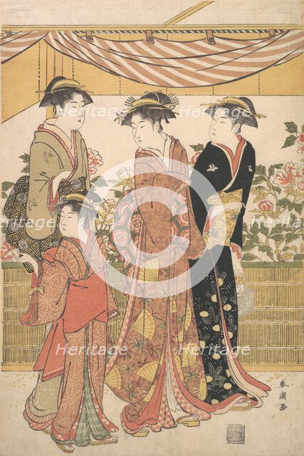 The Botan Show, ca. 1790. Creator: Katsukawa Shuncho.